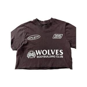 Darc sport brown wolves crop tee limited edition - size small